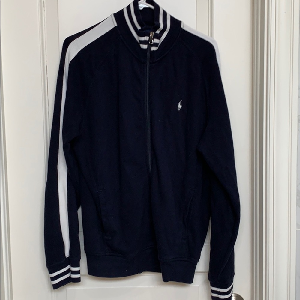 Men’s Polo Zip Up Sweater- Size L